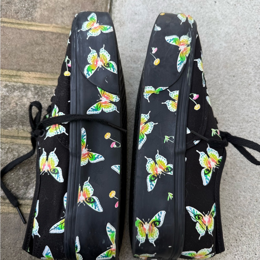Vans Women’s Low Top Platform Stackform Neon Butterfly Print Shoes. Size 9. - Picture 10 of 14